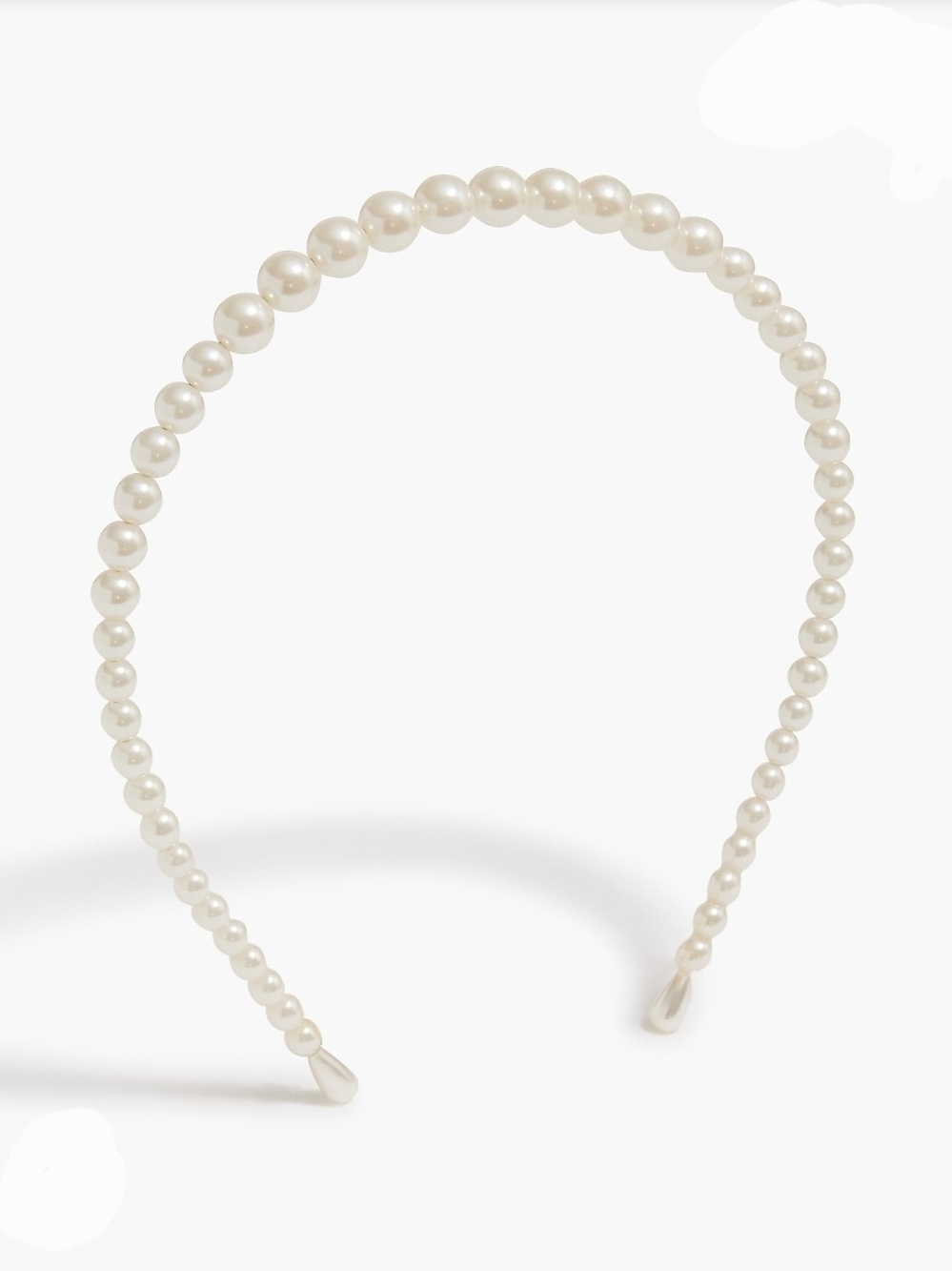Classic Faux Pearl Beaded Headband - Ivory BNIB